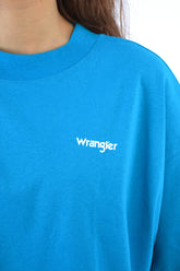 T-Shirt Damski Wrangler 90s Tee Logo Carribean Sea W7Q4GFB13 112132083